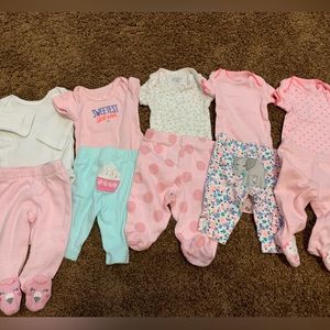 5 premie outfits (pants and onesies)